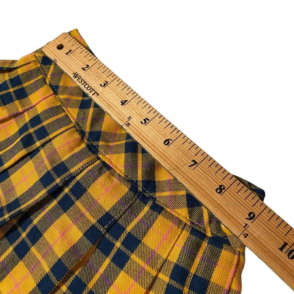 Garanimals Toddler Girl Plaid Skort Mustard Yellow Blue size 3T